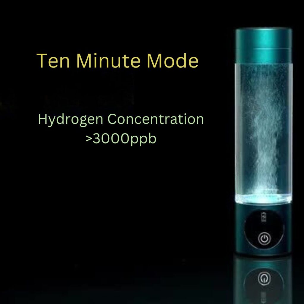 hydrogen rich water in 10minutes